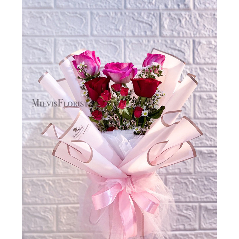 Buket bunga mawar // Bouquet bunga Asli // Fresh Flower Bouquet