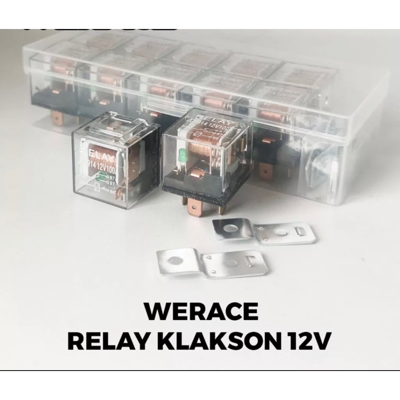 RELAY KLAKSON LAMPU TEMBAK SOROT LED ALARM MOBIL MOTOR(320)
