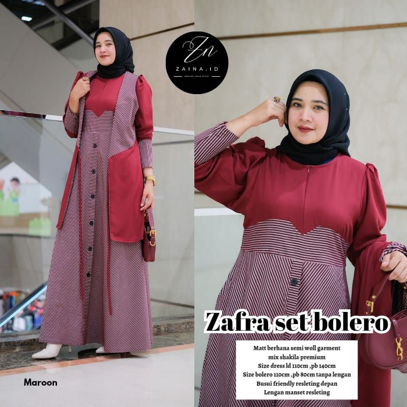 Vinari #12 &axela set  maxy by alfashion DAN ZAFRA SET BOLERO MAXY DRESS ZAINA ID