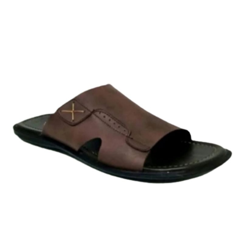 SANDAL KULIT PRIA BIG SIZE 44/45/46/47/SANDL SELIP ON SANDAL KEKINIAN PRODUK ORIGINAL