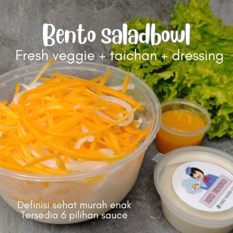 

salad ala hokben dapur beautyfood/ acar bento siap santap lengkap dengan mayonaise & sambal taichan