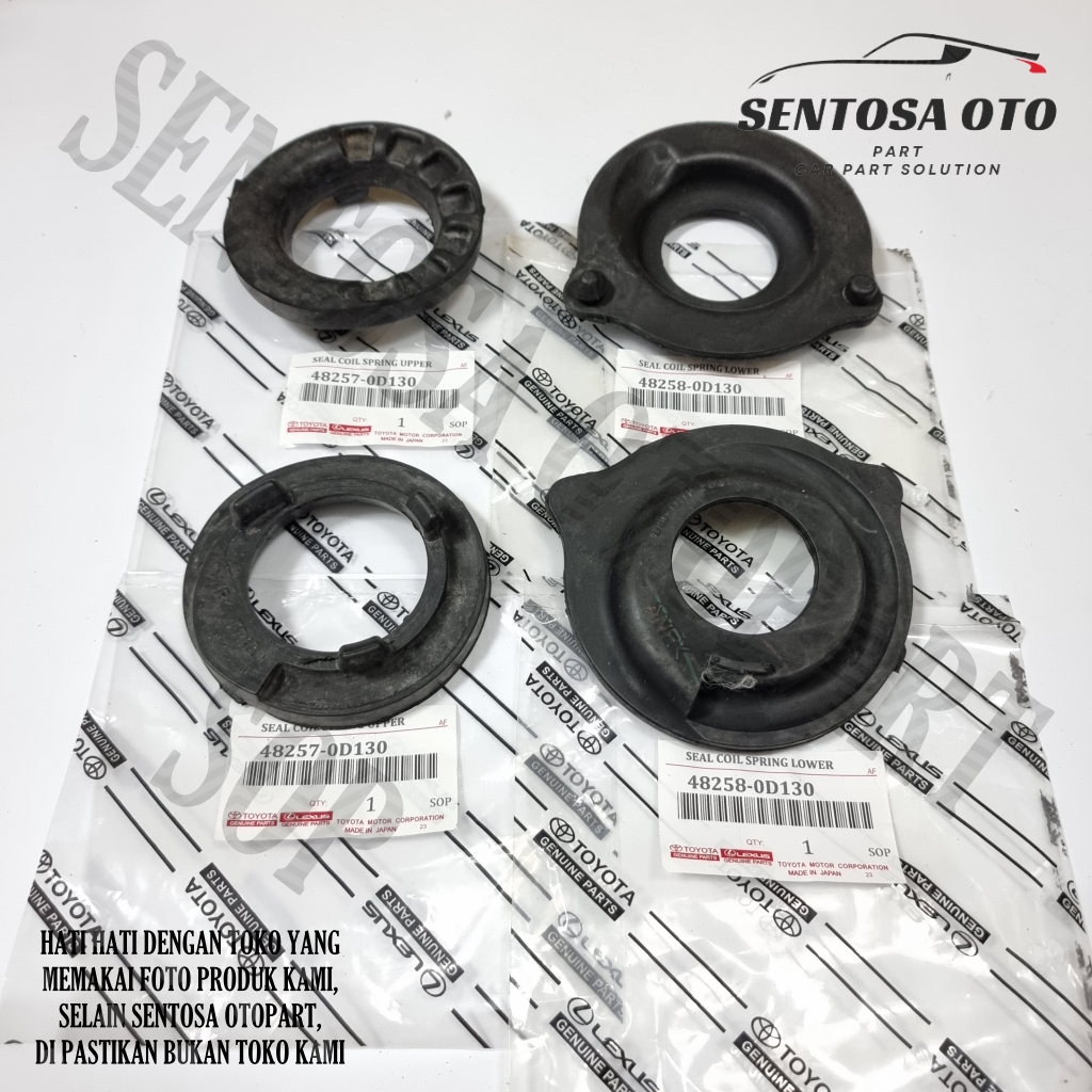 Karet Tatakan Per Keong Belakang Atas Bawah All New Yaris 2014 2015 2016 2017 Original 2Set 4Pcs