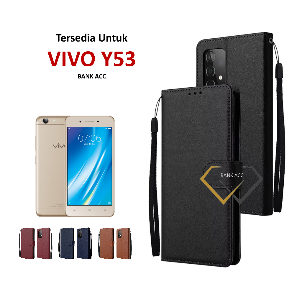 Case VIVO Y53 Casing Flip Dompet Kesing HP Kulit Premium