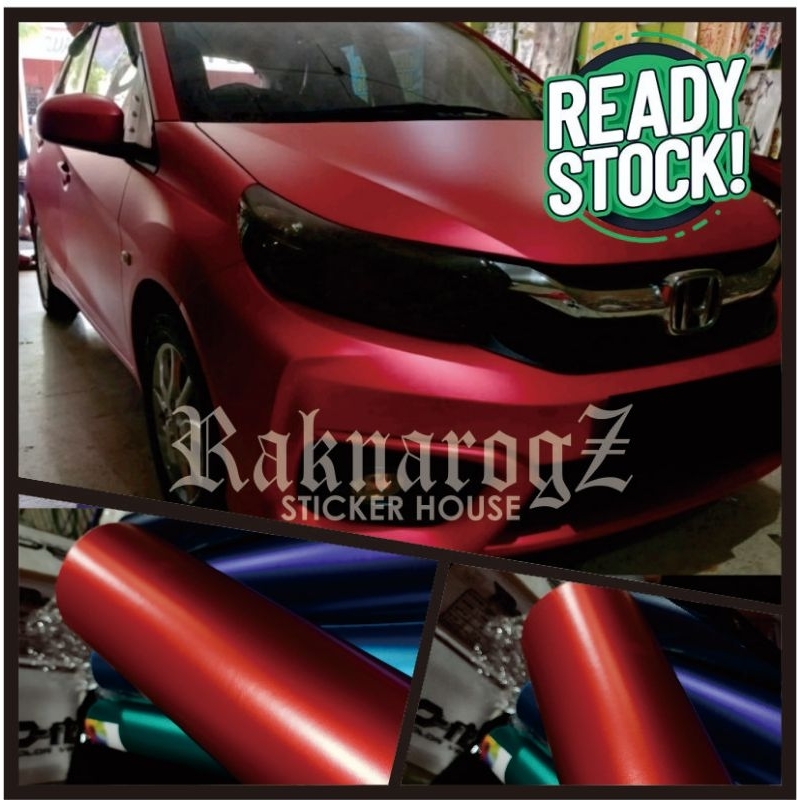 Stiker Skotlet Chrome Matte MERAH