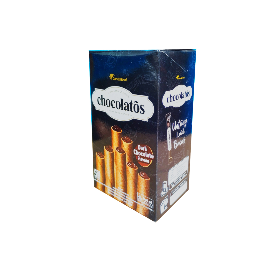 

Chocolatos Wafer Dark Choco 14 g Isi 24 pcs / box