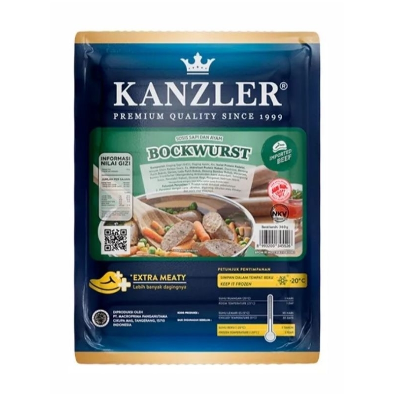 

Kanzler Bockwurst 360g Sosis Sapi dan Ayam Sosis Kombinasi