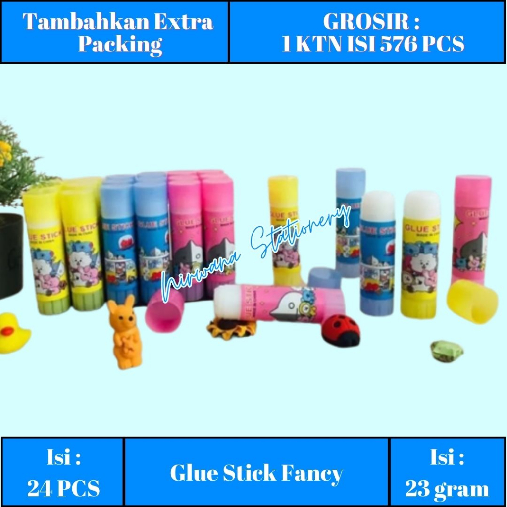 

(24 PCS) Glue Stick Fancy | Lem Kertas 23 gram