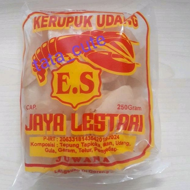 

Krupuk kerupuk udang mentah 250gr Jaya lestari Juwana