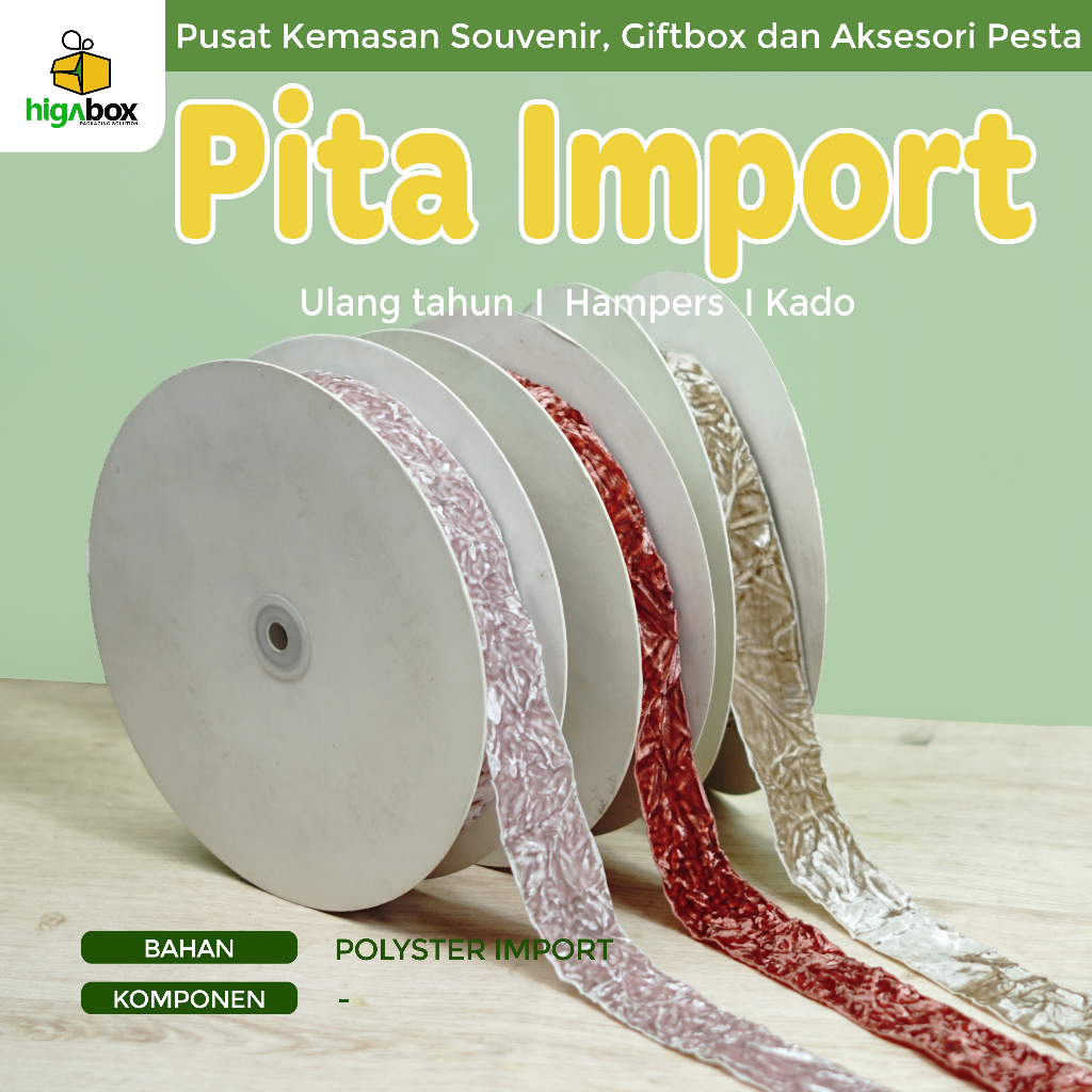 

Pita Bludru Import Kado Hadiah Warna-Warni 3.5 x 220 cm I FA08