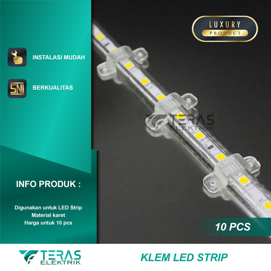 Klem led strip selang 220V penjepit lampu led strip