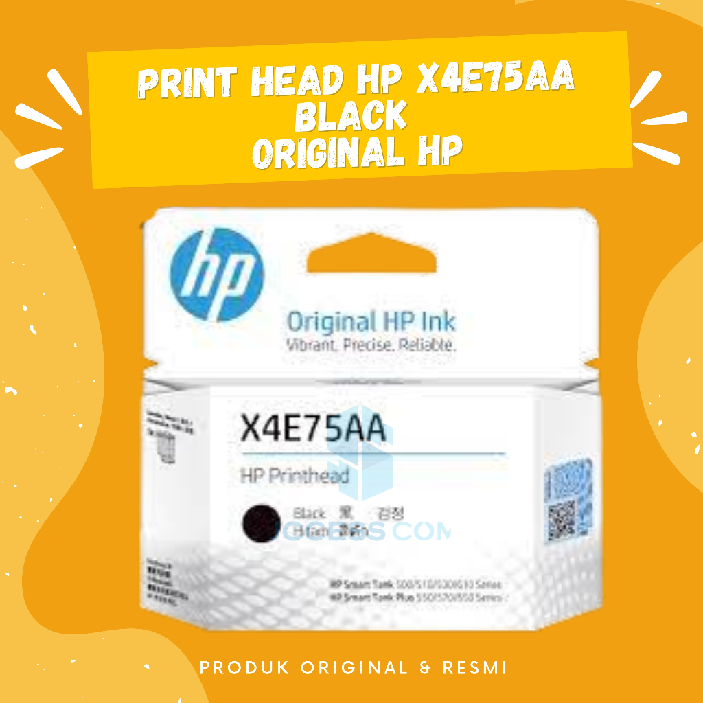 HP X4E75AA Black Inktank Printhead Original