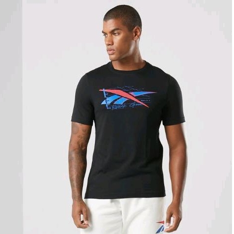 Baju Pria - REEBOK GS Track Vextor / Black [HM6249] - Original