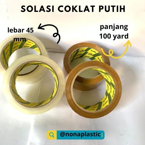 

LAKBAN COKLAT BENING 100 YARD MAX TAPE SUPER LENGKET PAKET 20 SLOP