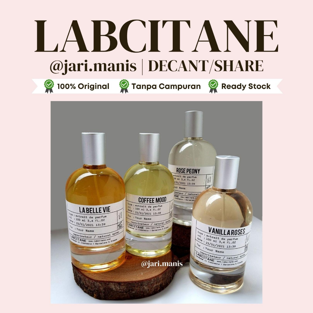 decant share Labcitane vanilla roses le santal oui la belle vie vanille tester parfum