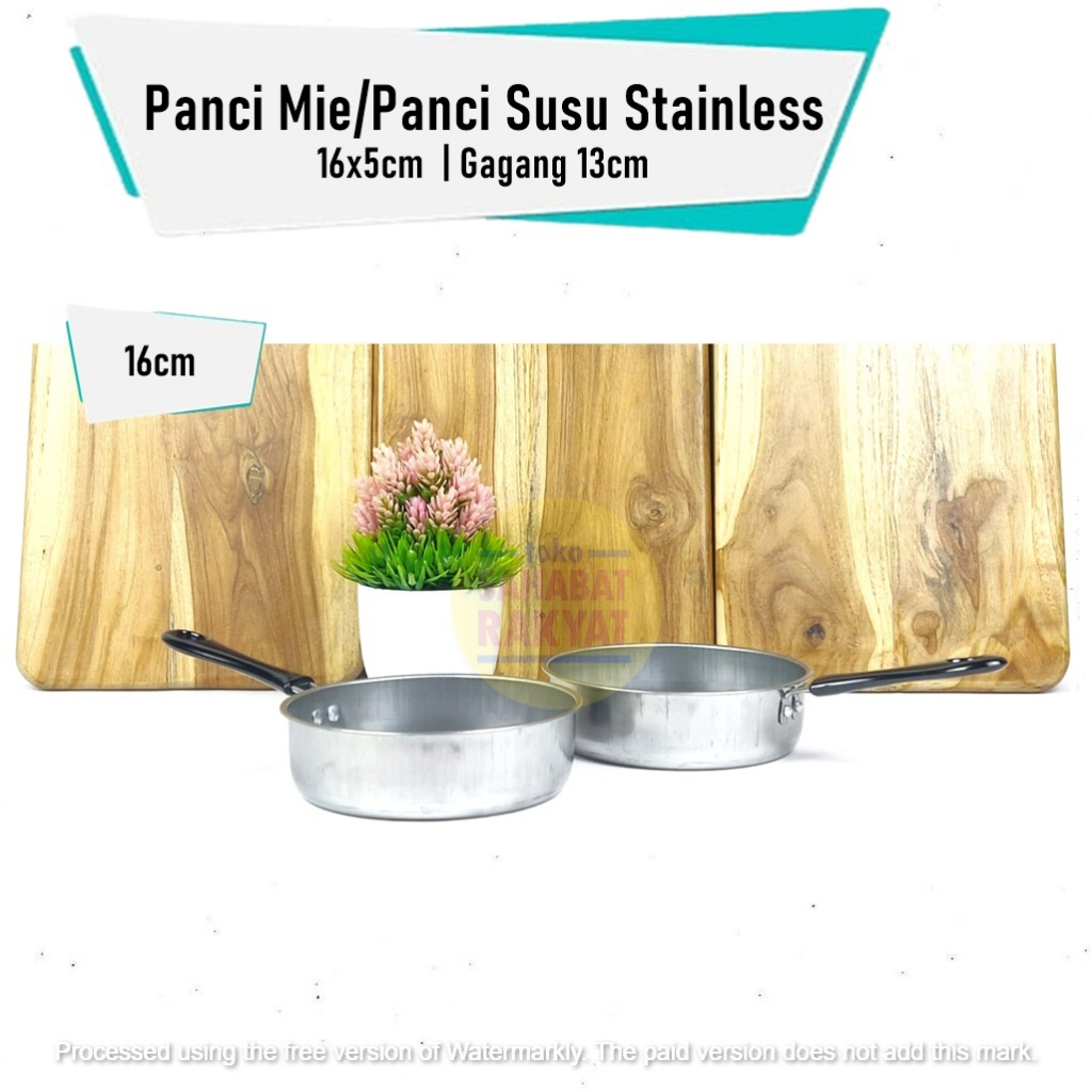 Panci Mie/Panci Susu Stainless 555 Axlo Ekonomis 15cm 16cm & 18cm