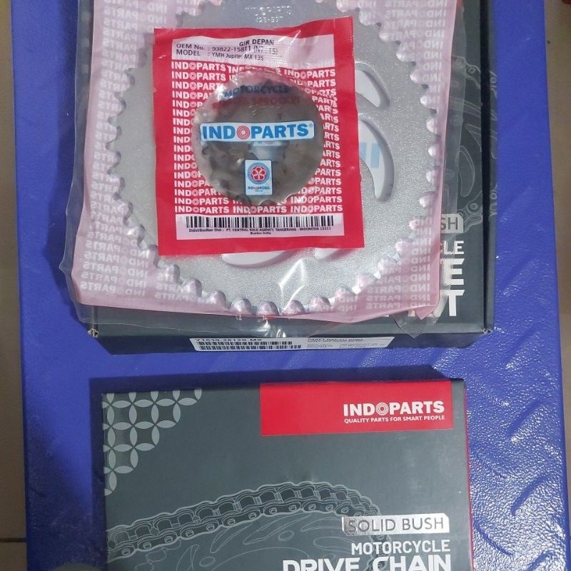 GIR PAKET INDOPART JUP MX 135 GIR SET GIR DEPAN 15T
GIR BELAKANG 39T
RANTAI 428H-112L
