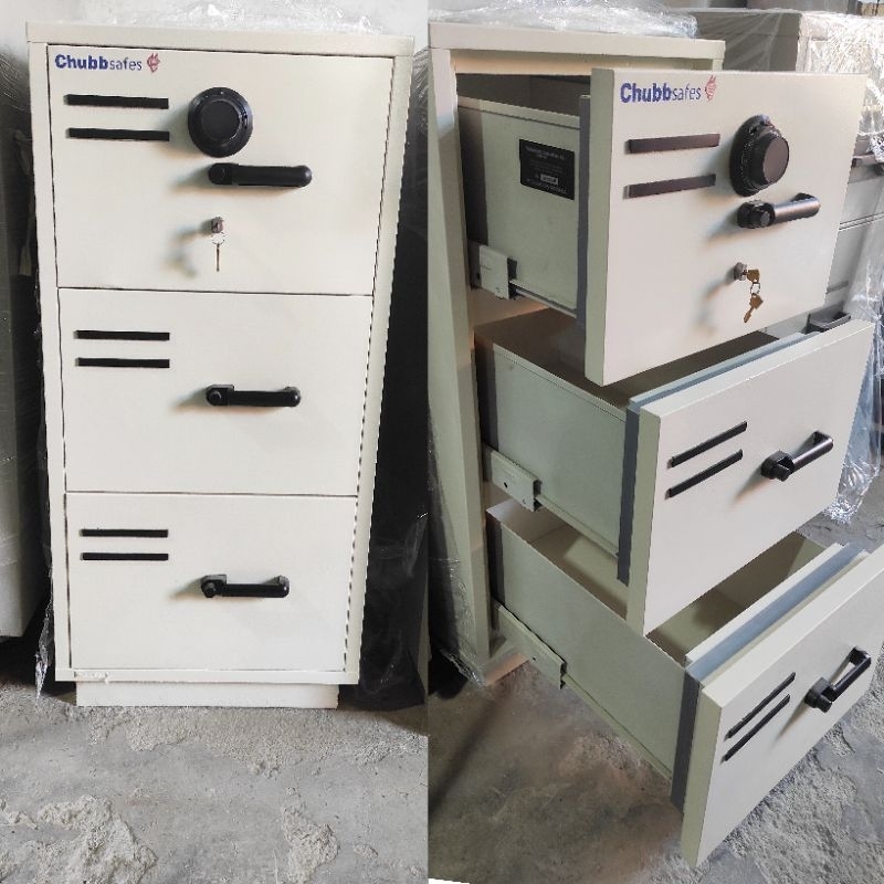 RPF chubbsafes 9203 3 laci Fireproof 3 laci chubb brankas 3 laci rekondisi