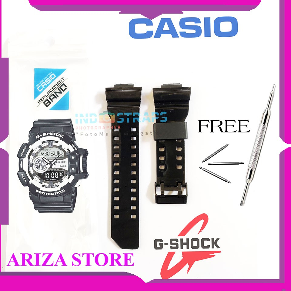 Tali Jam Tangan Casio G-Shock GA-100 GA-400 GA-700 GD-350 Mengkilap Original