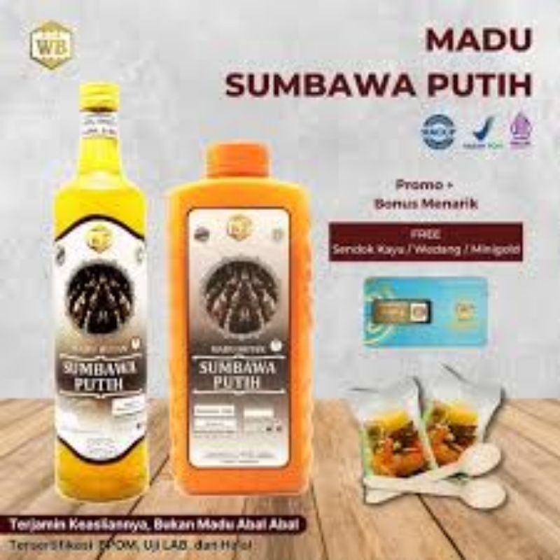 

madu Sumbawa putih asli murni hutan garansi produk original merk wildbee
