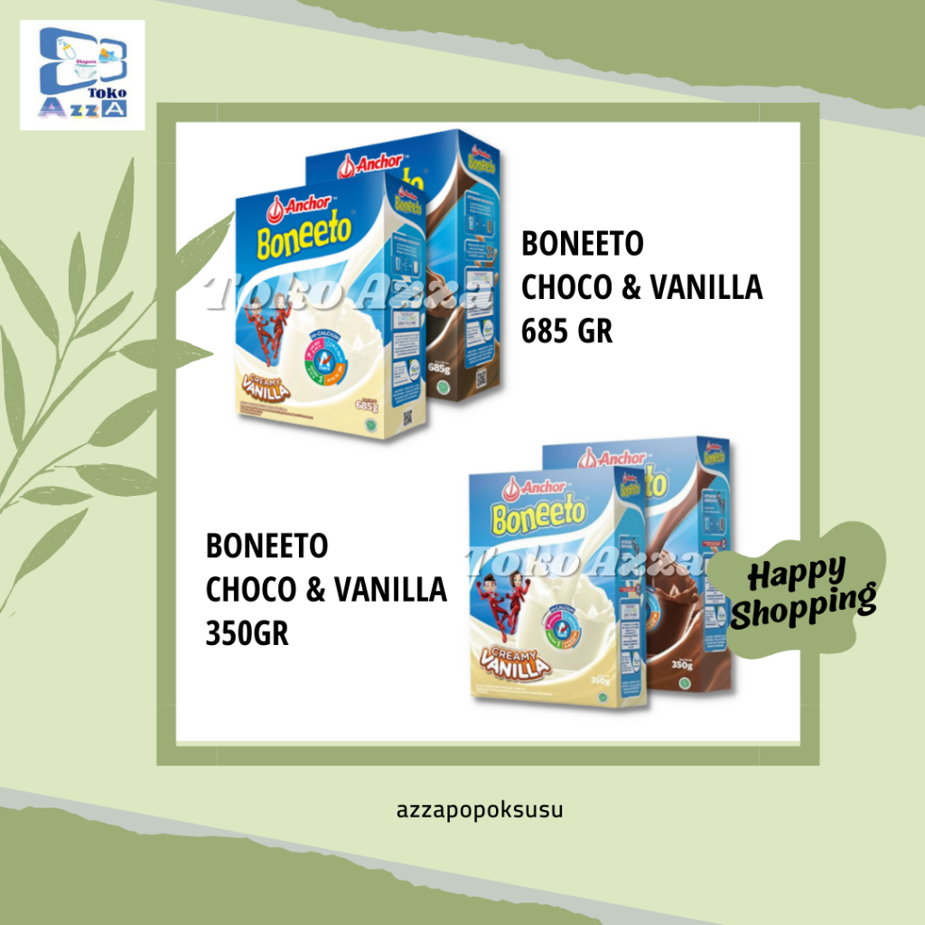 BONETO SUSU BUBUK ANAK SEKOLAH/YUMMY CHOCO/CREAMY VANILLA/685 GR/350 GR