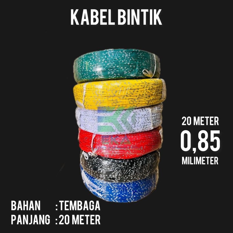 KABEL AVSS 0.85MM BINTIK 20 METER KABEL BODY MOTOR MOBIL