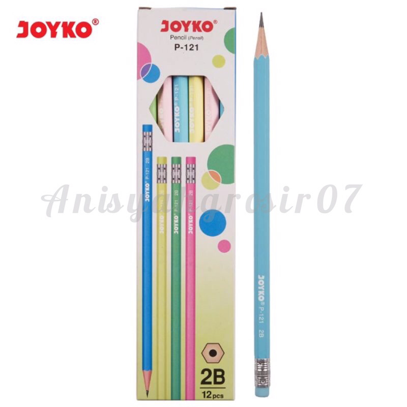 

(1PACK) Pensil kayu Joyko P121 Eraser pencil Joyko P121 P-121