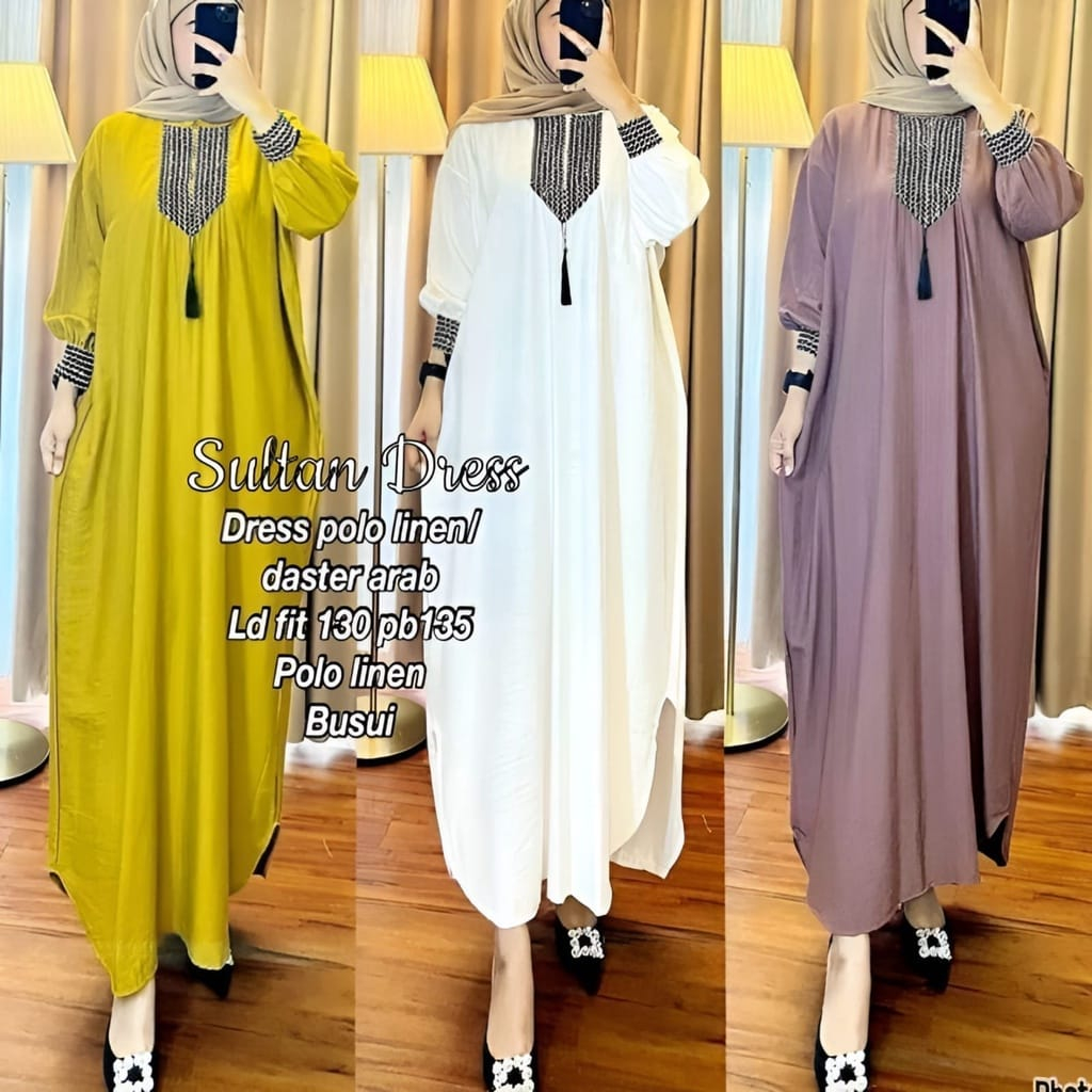 d4 - Terbaru Fashion Wanita Sultan Dress Maxy Gamis Muslim Bahan Berkualitas 439 / Gamis Termurah / 