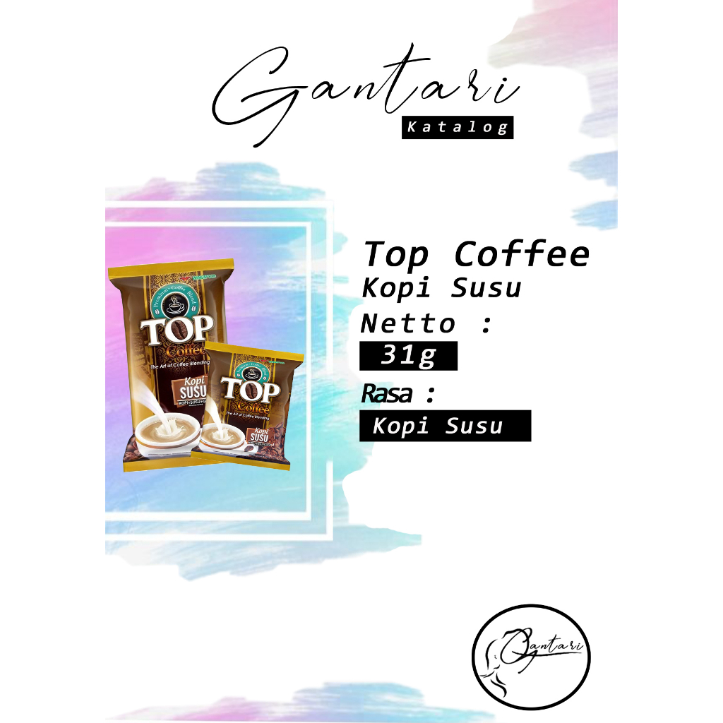 

Top Coffee Susu 3in1 31 g isi 12 Sachet/Pack