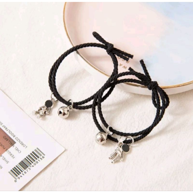 ❤ LS ❤ 2 BUAH GELANG PASANGAN TALI KARET GELANG COUPLE DESAIN ASTRONOT