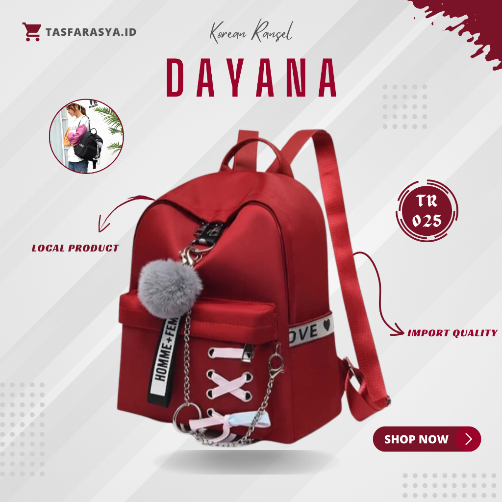 TAS RANSEL BACKPACK DAYANA BACK PACK RANGSEL PUNGGUNG WATERPROOF BAHAN LONGCHAMP PREMIUM ORIGINAL FA