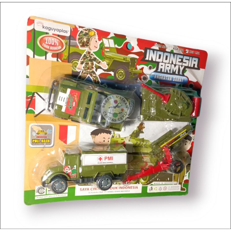 Mainan Anak Satu Set Mobil TNI