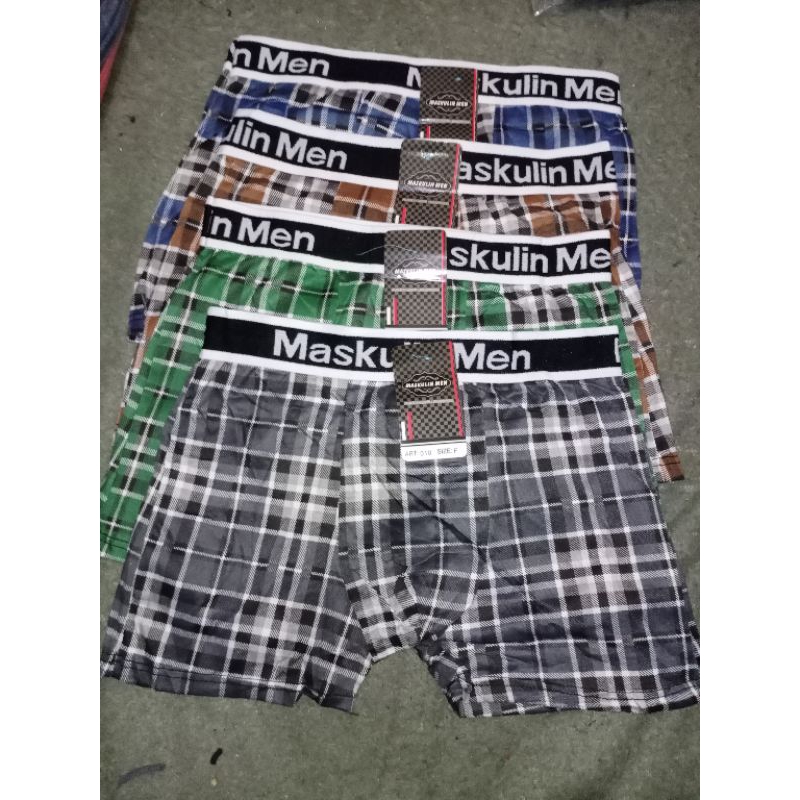 CD BOXER PRIA MASKULIN MOTIF KOTAK