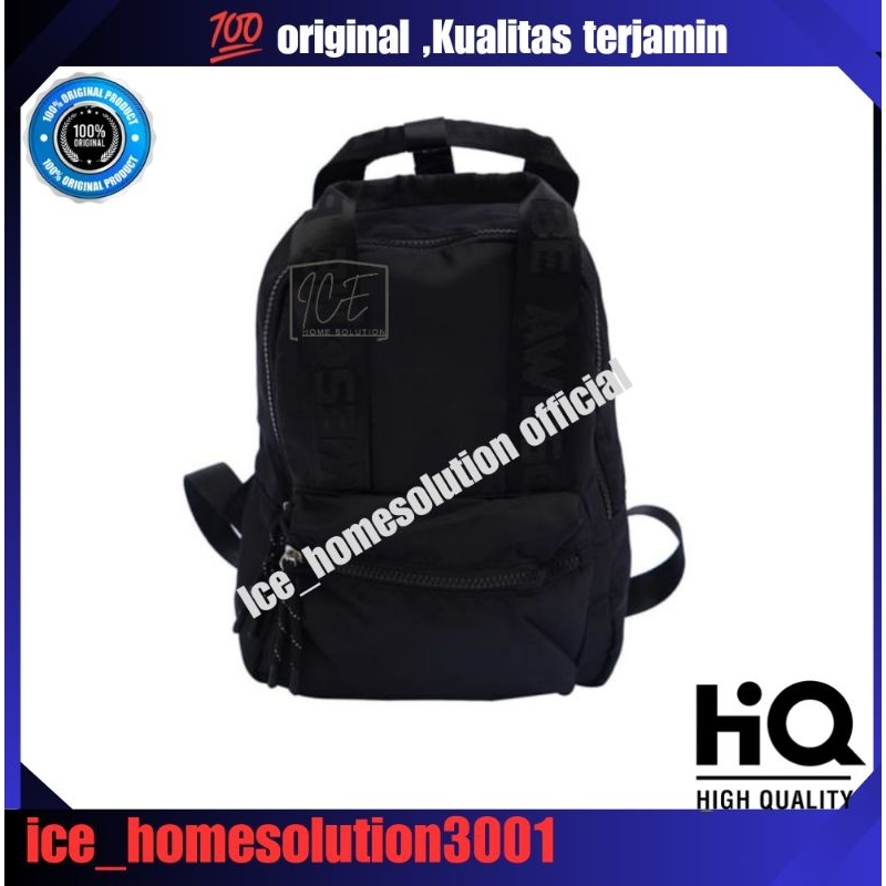 Passport Teen Tas Ransel Fluffy - Hitam/tas ransel hitam/tas ransel