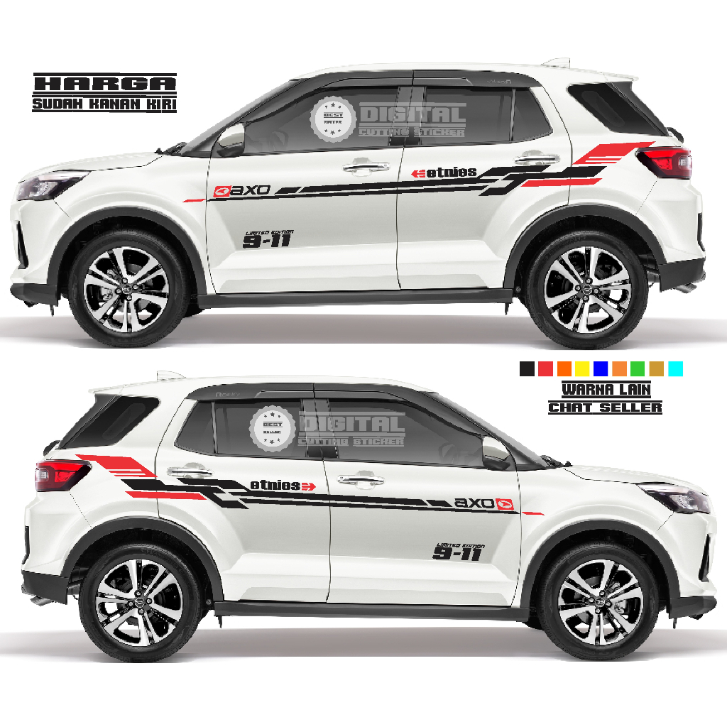 Sticker stiker mobil rocky cutting sticker mobil daihatsu rocky