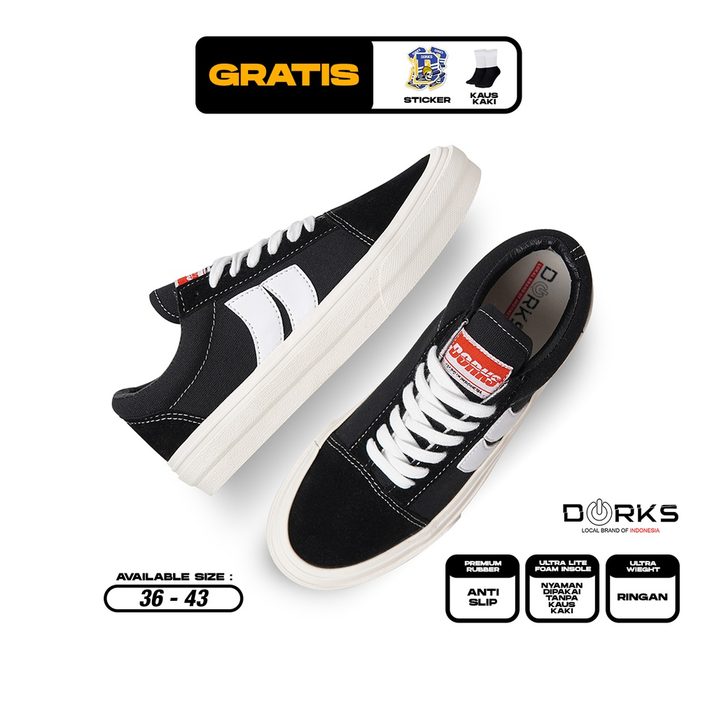 Sepatu DORKS Skate - Black