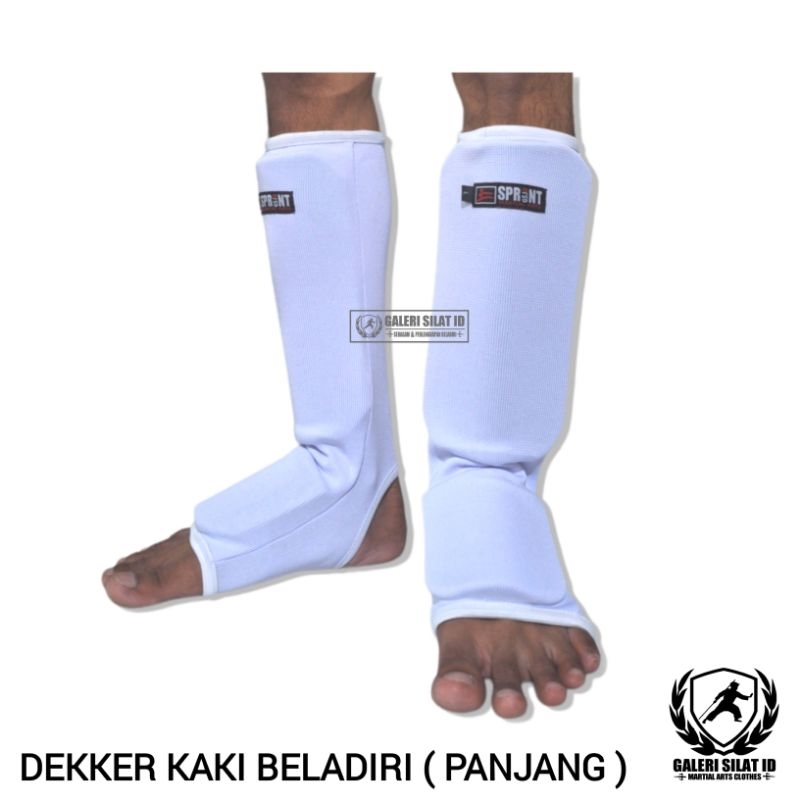 Arm Shinguard Long - Shinpad - Dekker Kaki Beladiri - Decker Pencak Silat Panjang - Deker Silat Panjang - Pelindung Kaki Olahraga Beladiri Silat Karate Taekwondo MMA Boxing Wushu Muay Thai Sprint Martial Arts