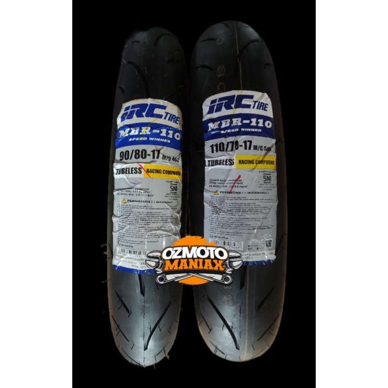 Paket Ban IRC MBR-110 size 90/80-17 & 110/70-17 (Soft Compound)