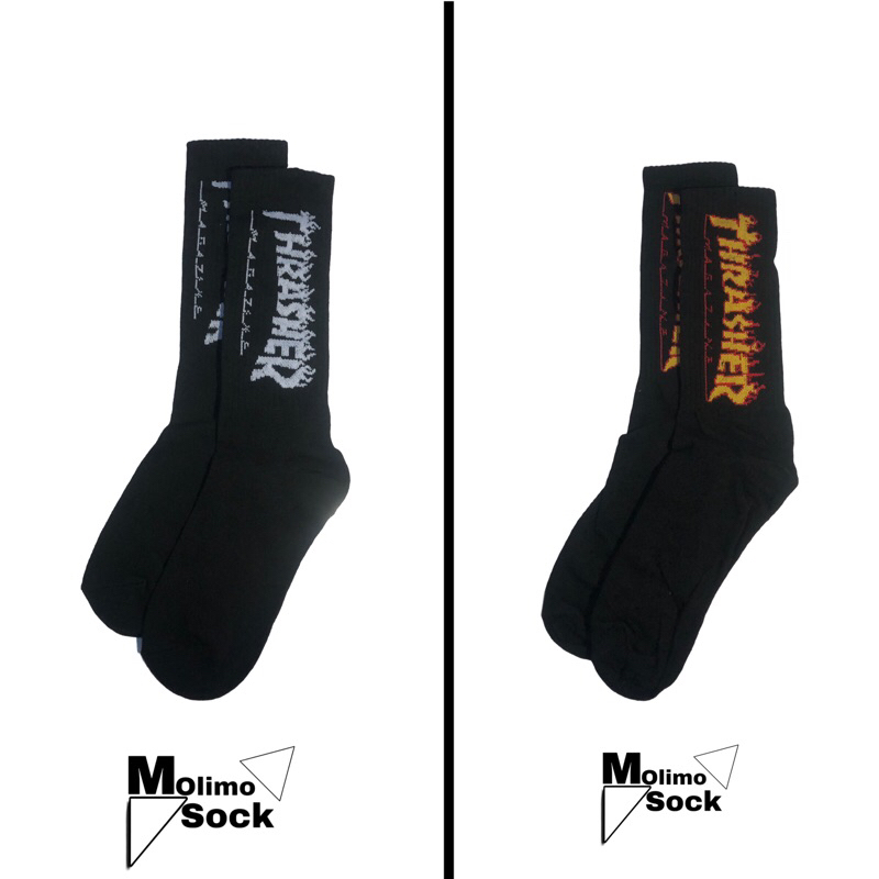 KAOS KAKI THRASHER HITAM PREMIUM