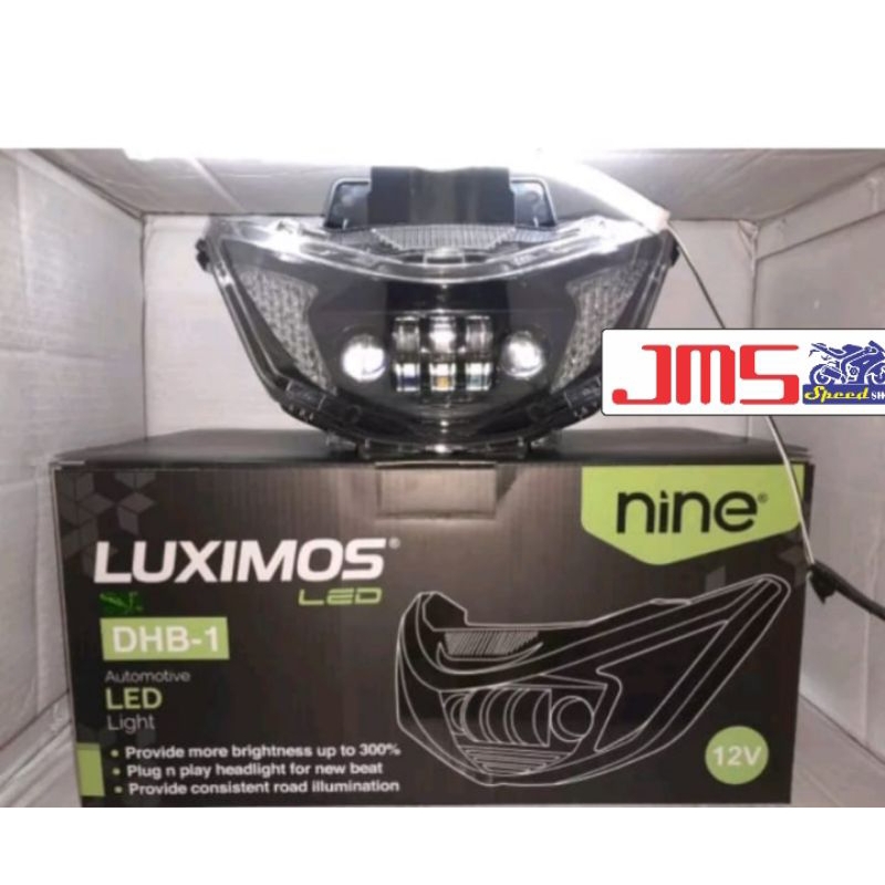 lampu depan daymaker headlight dhb-1 luximos beat deluxe dan beat street 2020-2023