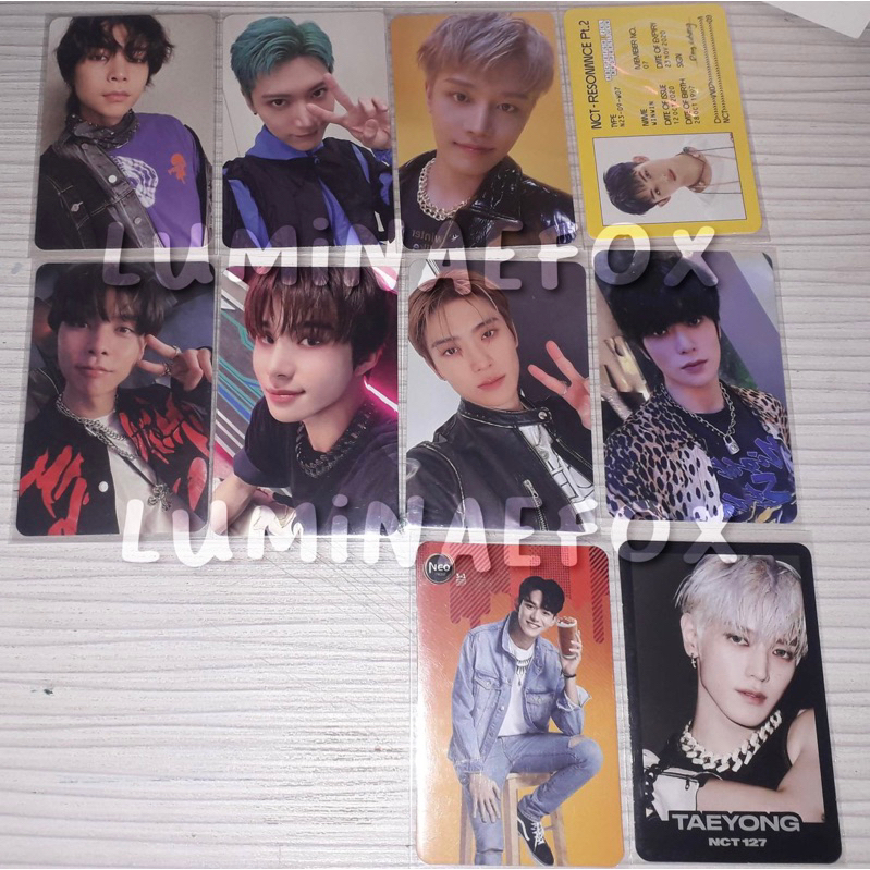 Photocard pc nct 127 taeil haechan mark yuta johnny taeyong jaehyun ayyo ay-yo kutang ten wayv binde