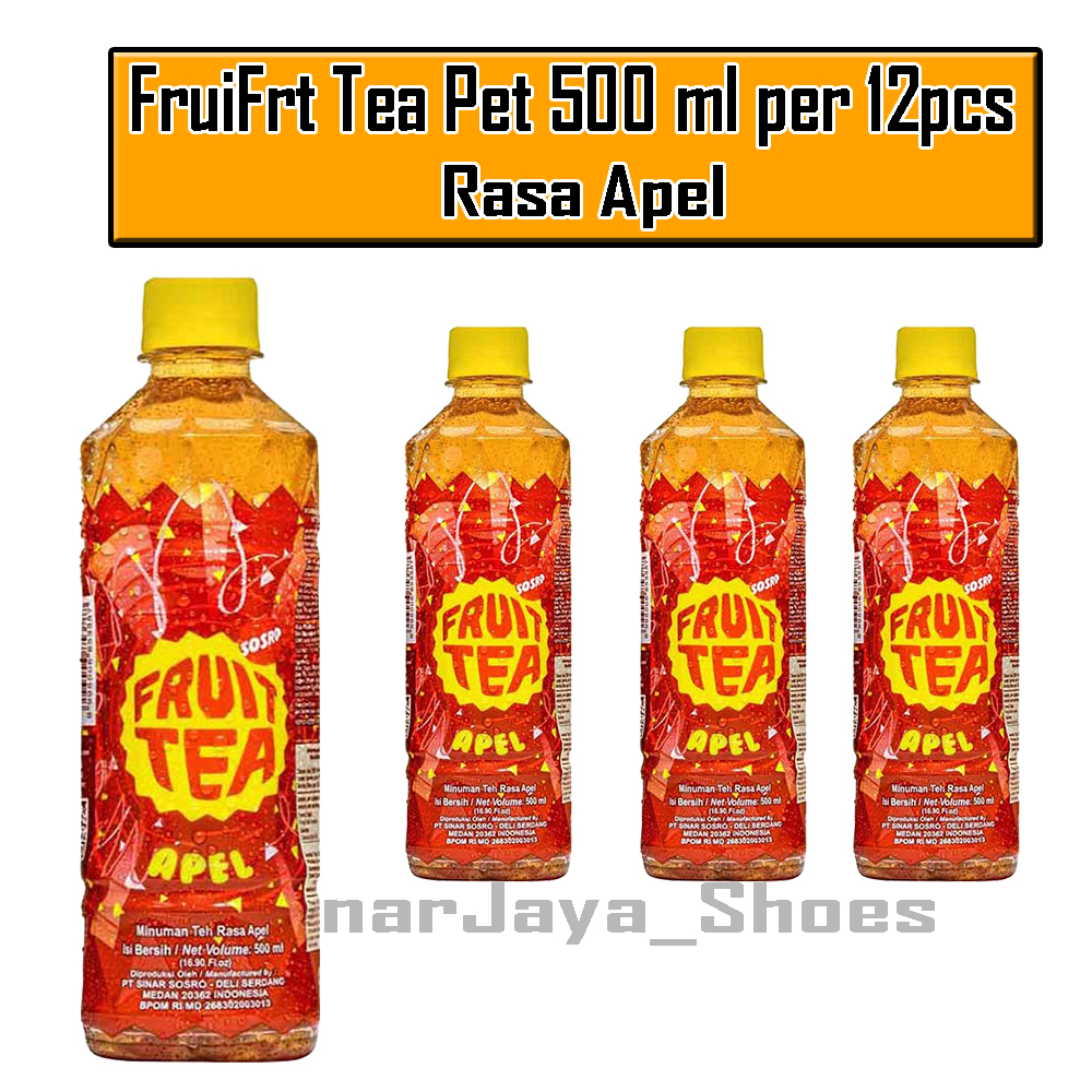 

Fruit Tea Sosro Apel pet 500 ml isi 12 Pcs