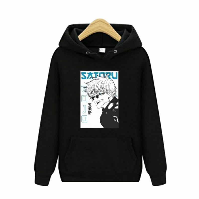 JAKET HOODIE SWEATER ANAK LAKI-LAKI PEREMPUAN ANIME GOJO SATORU UMUR 2-12 TAHUN