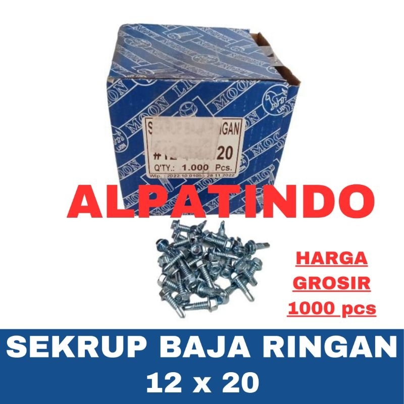 SEKRUP BAJA RINGAN 12x20 L / BAUT BAJA RINGAN 12x20 / SEKRUP BAJA RINGAN 2 CM KUNCI 8