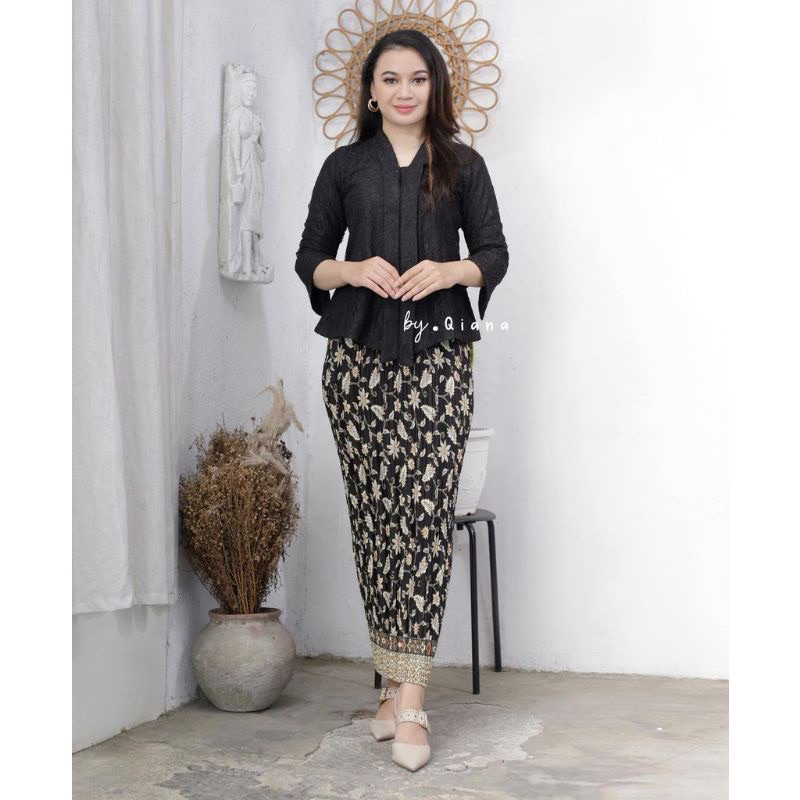 Setelan Kebaya Kartini Modern / Kebaya Floy Brukat Ld 120 / Atasan Kebaya  Jumbo Modern / Kebaya Put