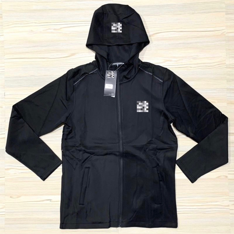 JAKET BAHAN IMPORT PREMIUM LENGAN PANJANG UNISEX IMPORT RUNNING ABU NAVY HITAM