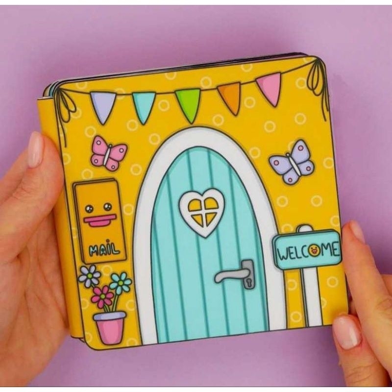 Bebek viral paper duck lalafanfan paper doll quite book mainan edukasi anak