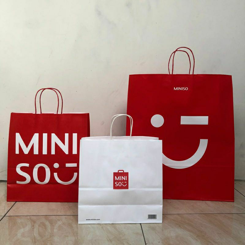 

MINISO PAPERBAG UKURAN S, M, L