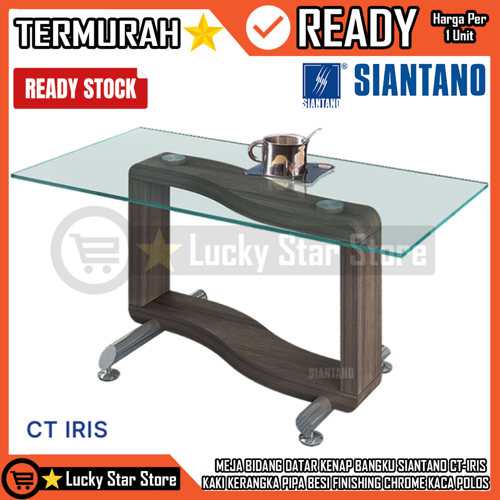 (ISNTANT) CT IRIS SIANTANO MEJA SOFFA BIDANG DATAR KENAP BANGKU COFFE TABLE KAYU SOLID MEJA KOPI SAN