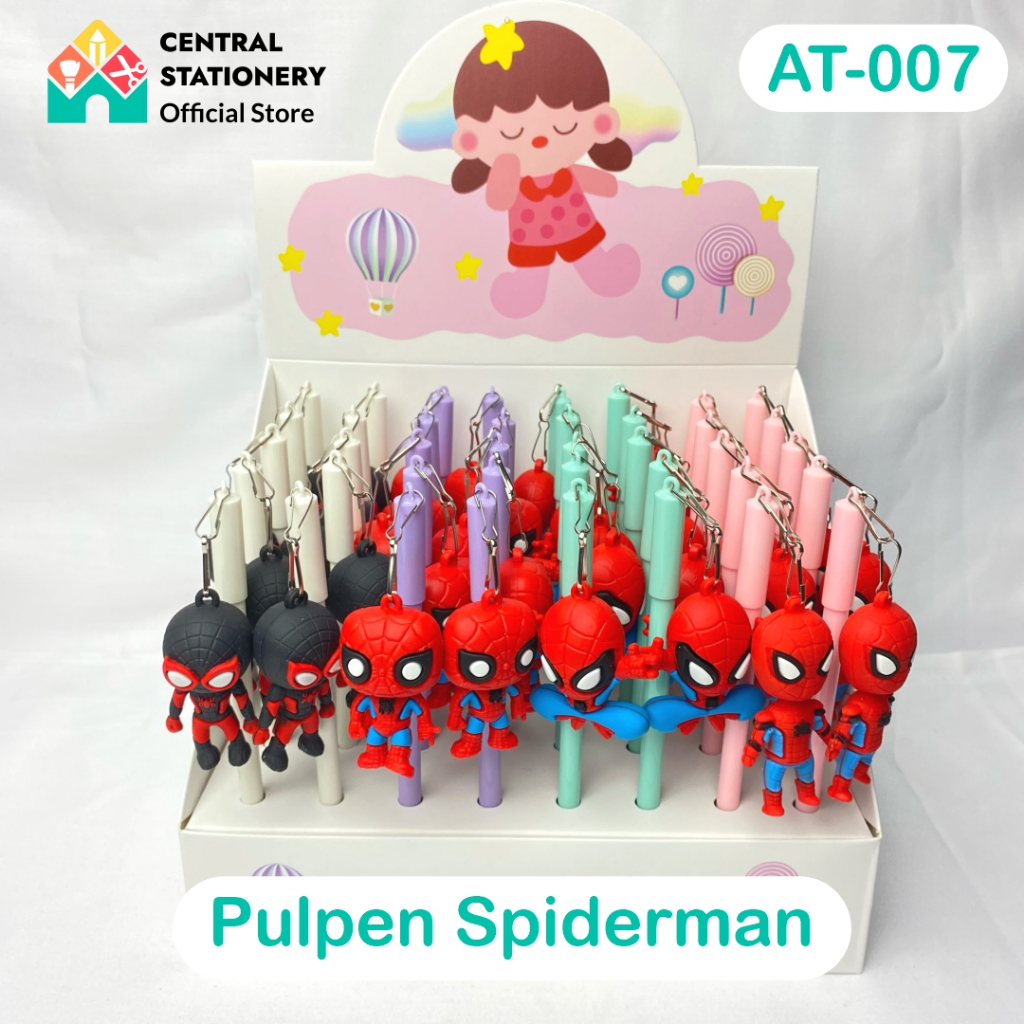 

Pulpen gel gantungan karakter spiderman karet AT-007