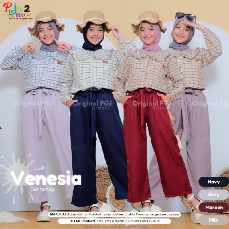100% ORI Venesia daily set anak by PGJ Kids 2 / Ld 90 Pjc 85